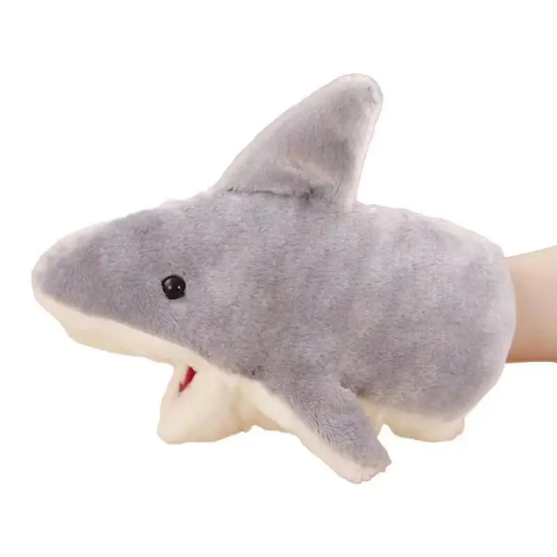 Cute Little Shark Hand Doll Glove Doll Shark Arm Plush Toy Open Mouth Doll Birthday Gift