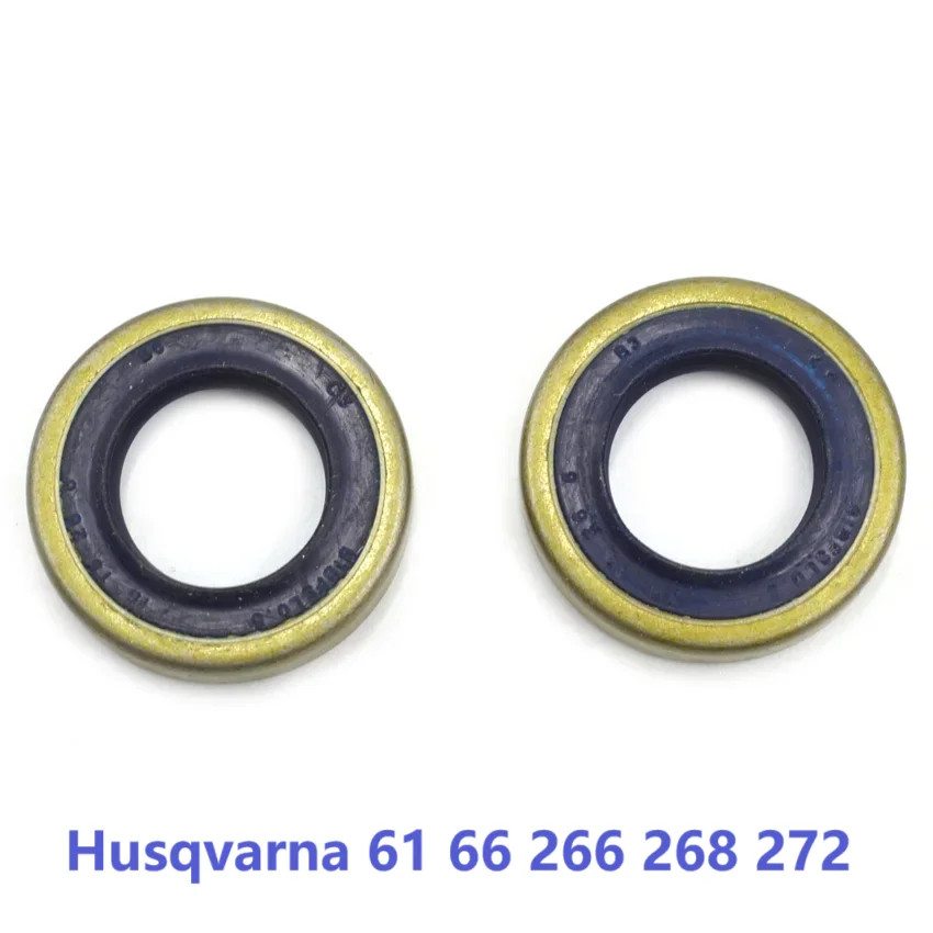 2Pcs/lot Oil Seals Set Fit for HUSQVARNA 61 66 266 268 272 343 343F 343FR 343R 345FX K750 K760 K970 Chainsaw Brush Cutter NEW