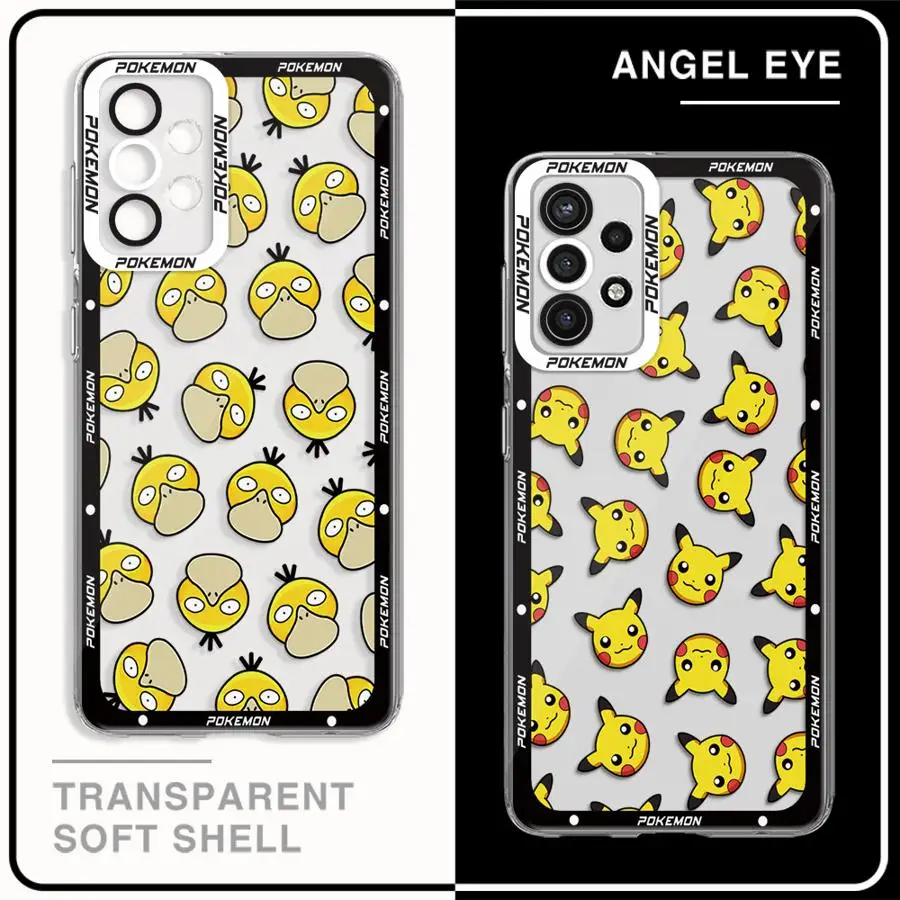 Anime Pokemons Phone Case for Samsung Galaxy A35 A55A53 A54 A73 A34 A33 A25 A24 A13 A14 A15 5G Clear Soft Shell