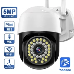 Yoosee 5MP WiFi IP PTZ Telecamera Videocamera esterna 2MP AI Rilevazione umana Monitoraggio automatico H.265 CCTV Telecamera di sicurezza di sorveglianza