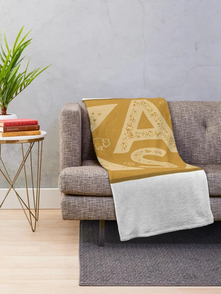 Kansas Map Typography Brown Throw Blanket Blankets For Bed Decorative Beds heavy to sleep Sofa Quilt Blankets