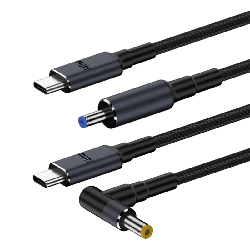 L74b tipo para dc5.5x2.1mm 5.5x2.5mm carregamento rápido para laptop 140w (28v/5a) extensão trançado fonte