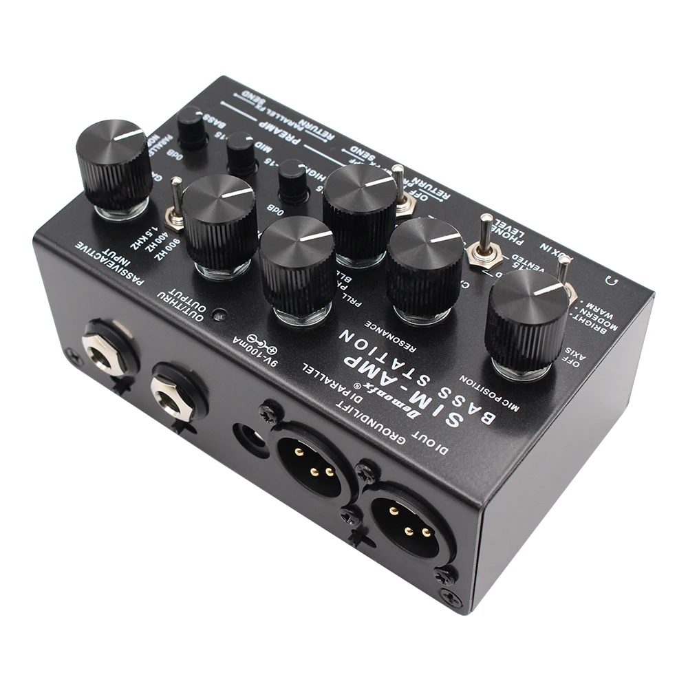 High Quality Demonfx SIM-AMP Simplifier Bass Station | Preamp Simulator, Power Amp SIM, Stereo Cab SIM & DI Out for Electric Bas