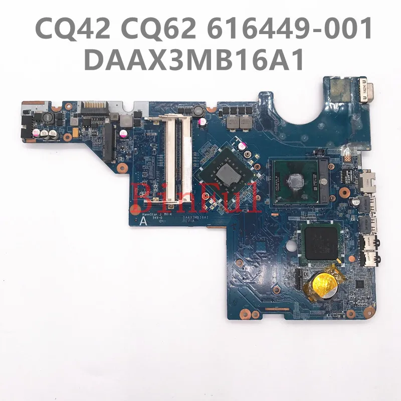 

616449-001 616449-501 616449-601 For HP Pavilion CQ42 G42 CQ62 G62 G72 Laptop Motherboard DAAX3MB16A1 GL40 DDR2 100% Full Tested