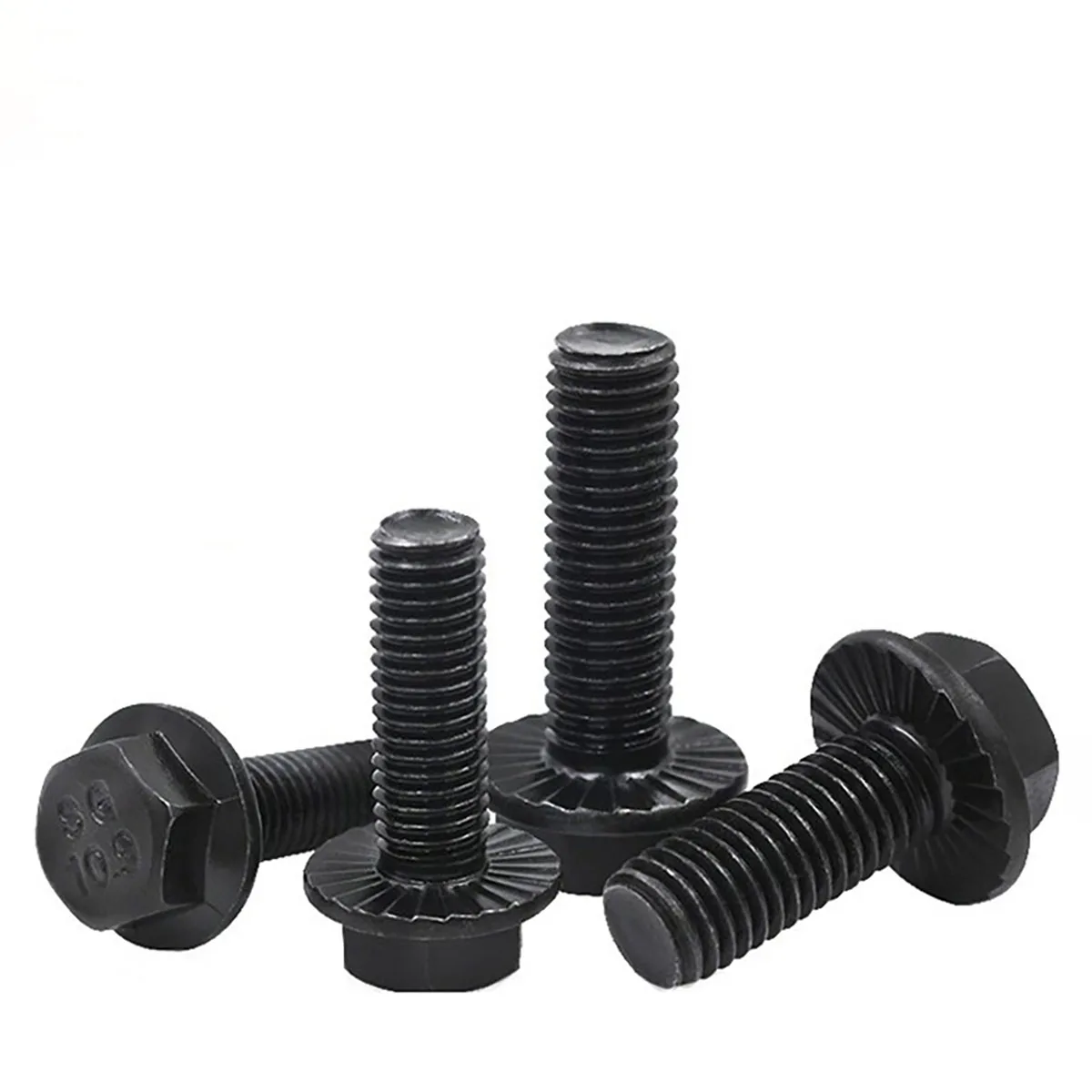 2/5/10Pcs M5 M6 M8 M10 M12 M14 M16 10.9 Grade Alloy Steel Hexagon Bolts With Flange GB5789 Flanged Toothed Anti-slip Screw