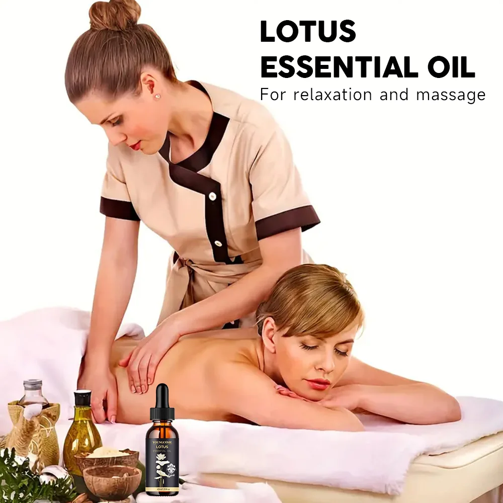 زيت اللوتس الطبيعي الفاخر للعناية بالبشرة العضوية، الاسترخاء بالضغط، النوم العميق، تنقية التأمل، العطور المنزلية