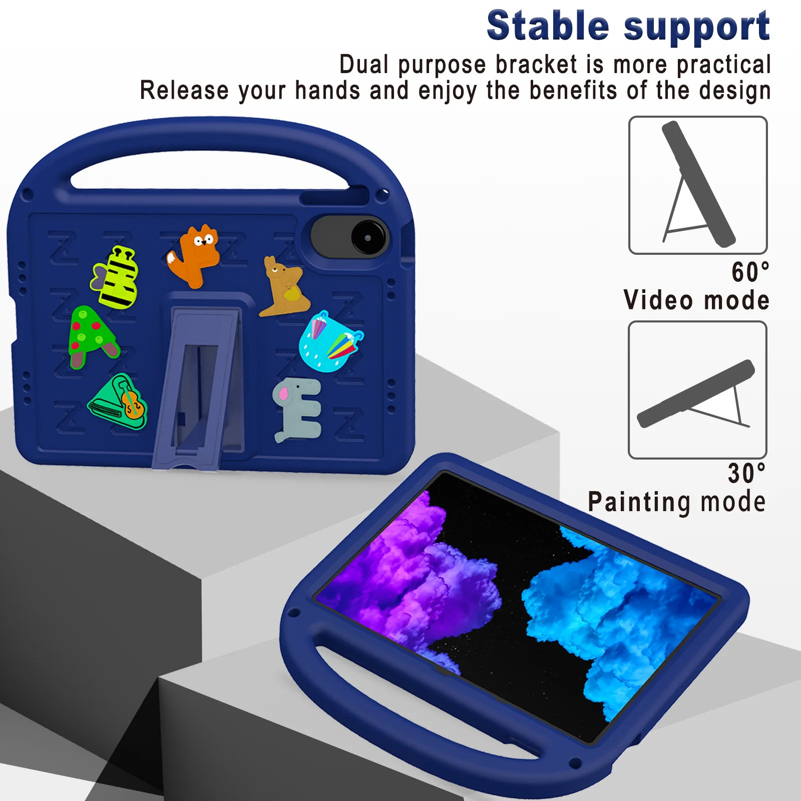 

EVA Case for Redmi Pad 2 11" 2025 Cute Cartoon Kids Letters Tablet Cover for Xiaomi Redmi Pad2 4G 11" With Foldable Bracket