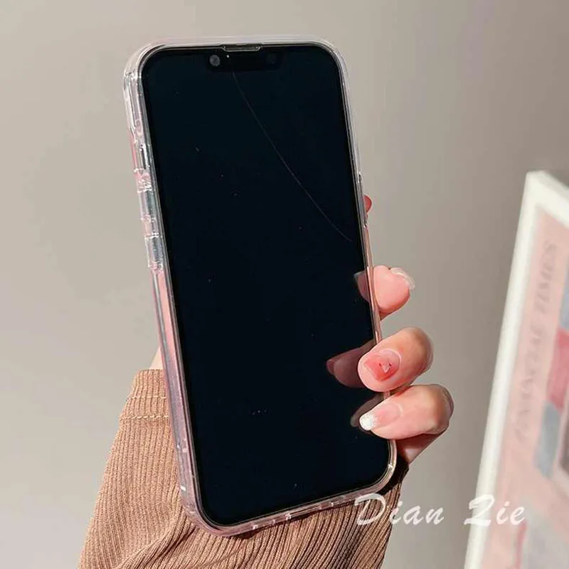 Halo gradient fireworks Clear Phone Case For iPhone 16 15 14 13 12 Mini 11 Pro Max XR X XS 14 15 7 8 Plus Y2K Soft Cover