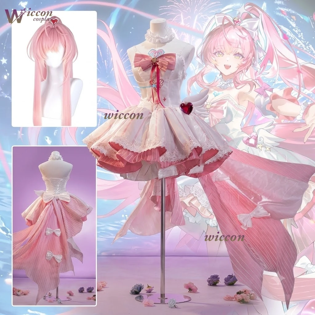 ynot-cos-wuthering-waves-aemeath-春祭りガラコスプレ衣装ピンクかわいいドレス女性フルセットハロウィンカーニバルパーティー