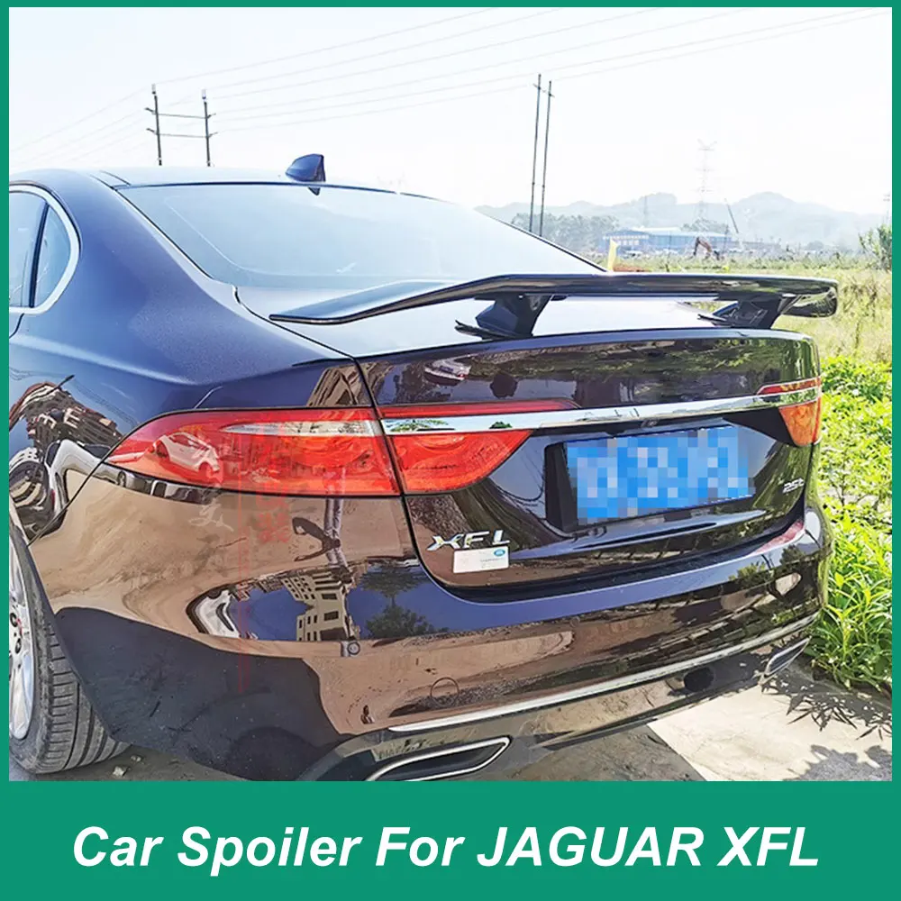 For Jaguar XE XF General Motors Spoiler 2008-2023 Rear Trunk Lid L-shaped Tail Wing ABS Plastic Exterior Modification Carbon