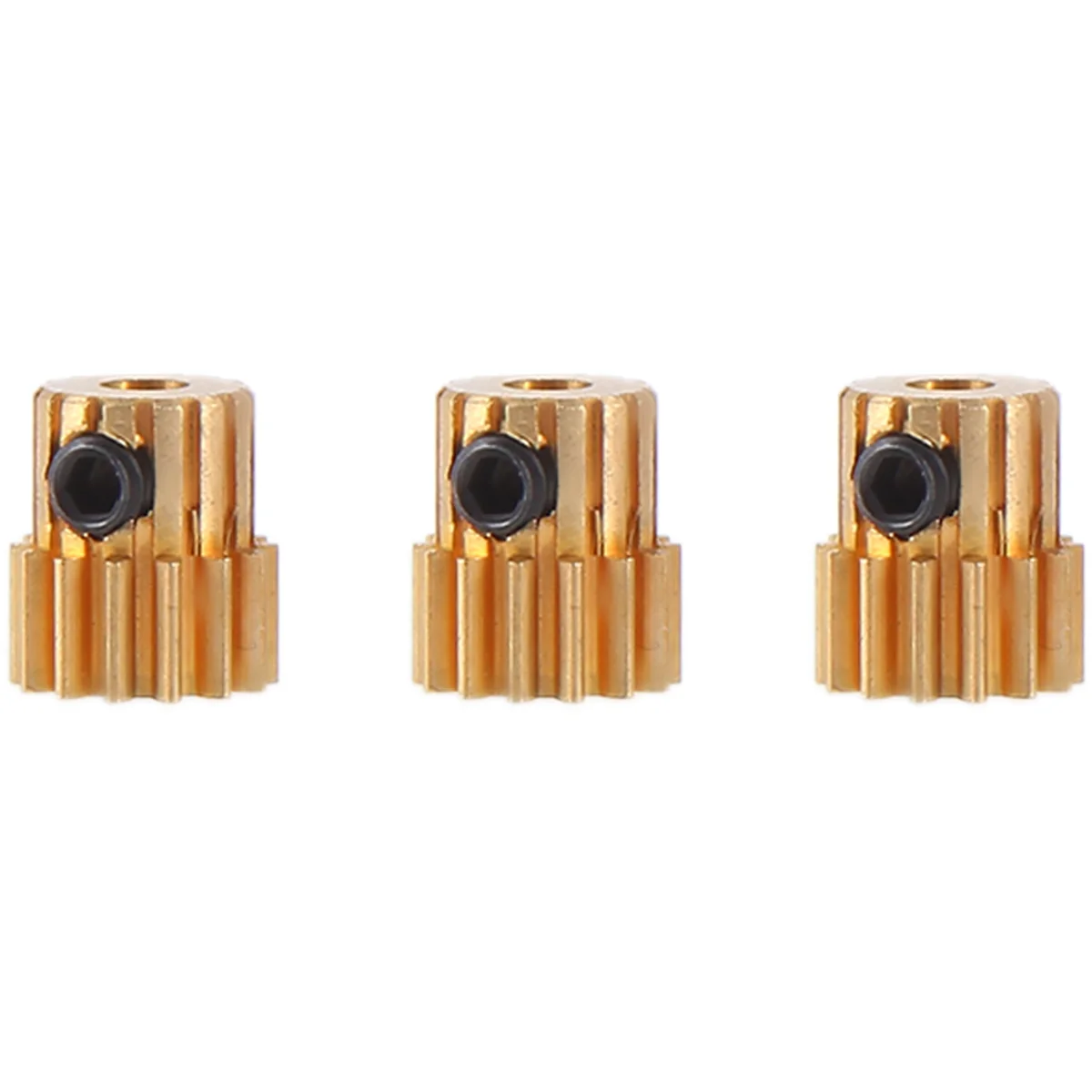 3PCS 3.175mm Shaft Brass Pinion Motor Gear 32DP 48DP 64DP M0.6 for 1/10 1/8 RC Car 3650