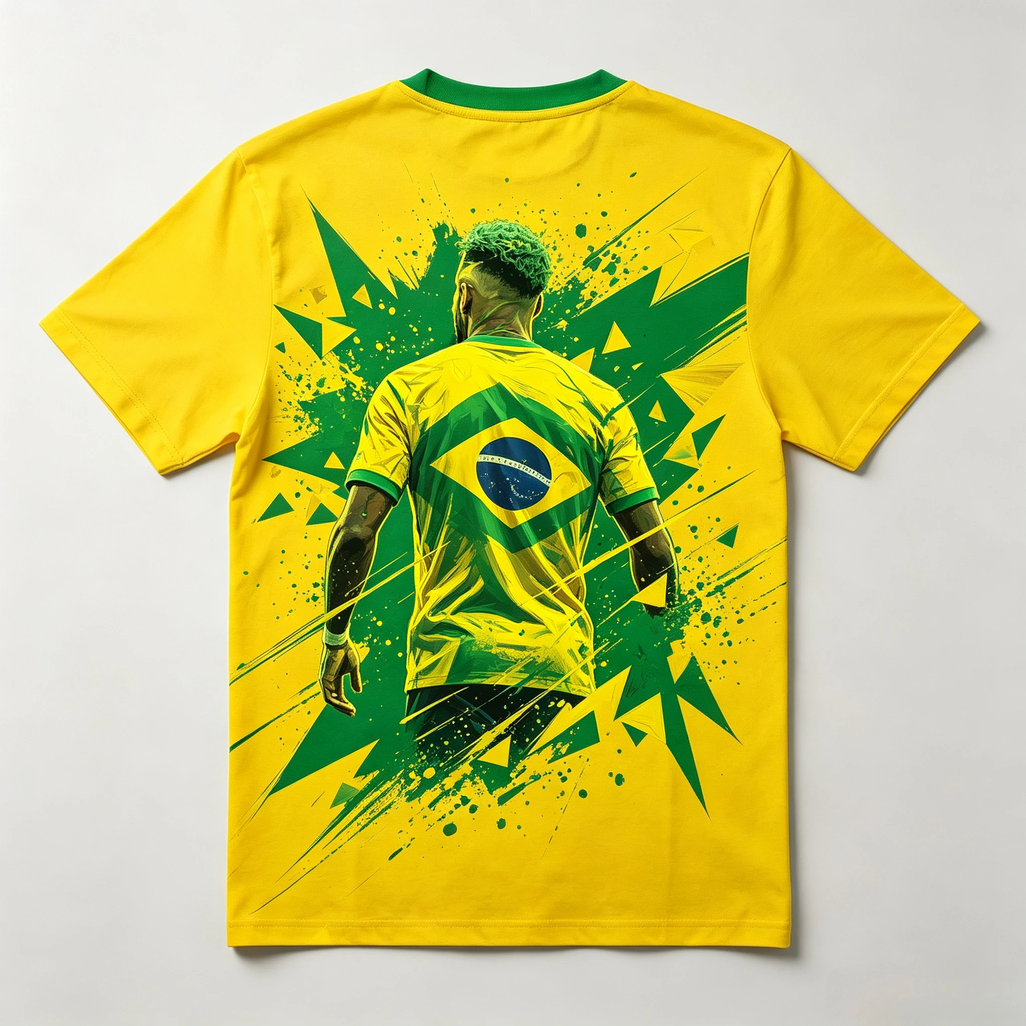 3D Printing Brazilian Football Training T-Shirt - Breathable and Wicking Sweat Absorbent - Neymar - Family Clothing Set