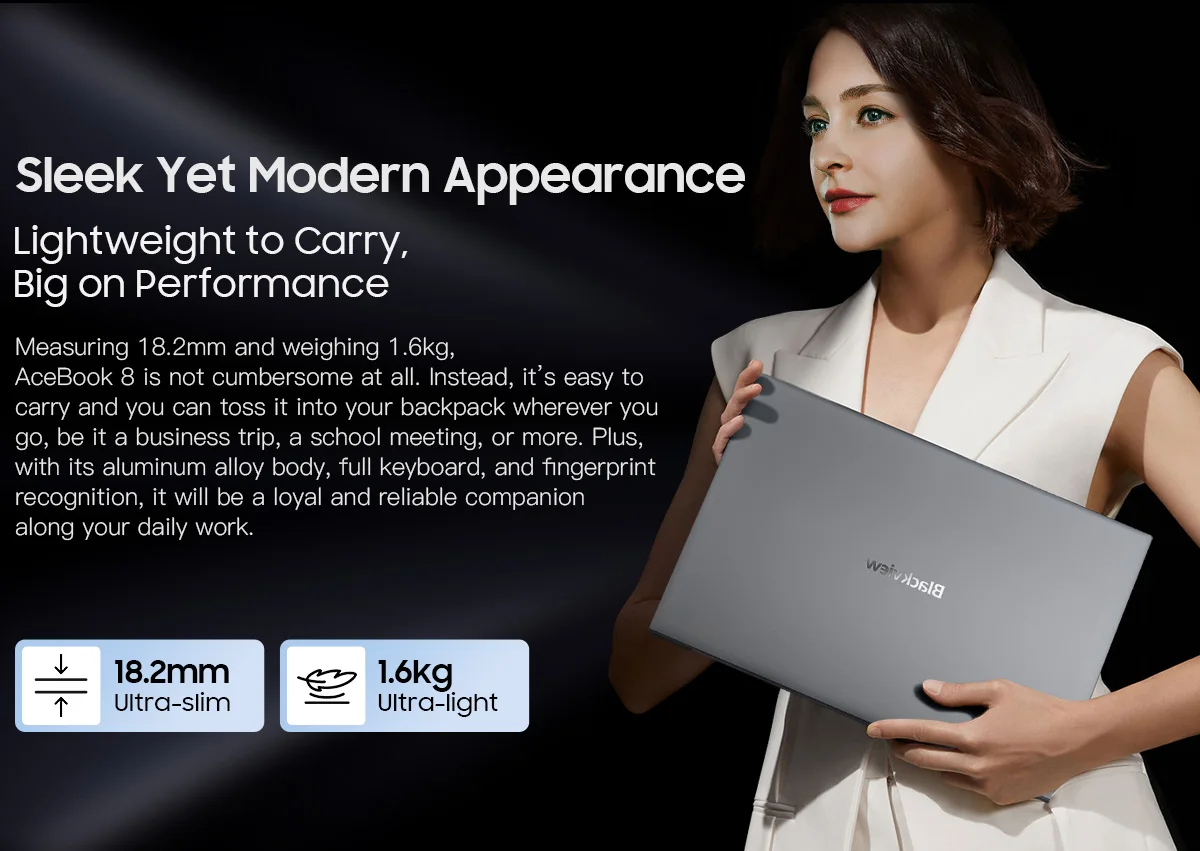 Blackview AceBook 8 Laptop, 15,6 Zoll, Intel-Prozessor N150, 16 GB RAM, 512 GB SSD + Erweiterung auf bis zu 1 TB, Windows 11 Home. – Detail 6