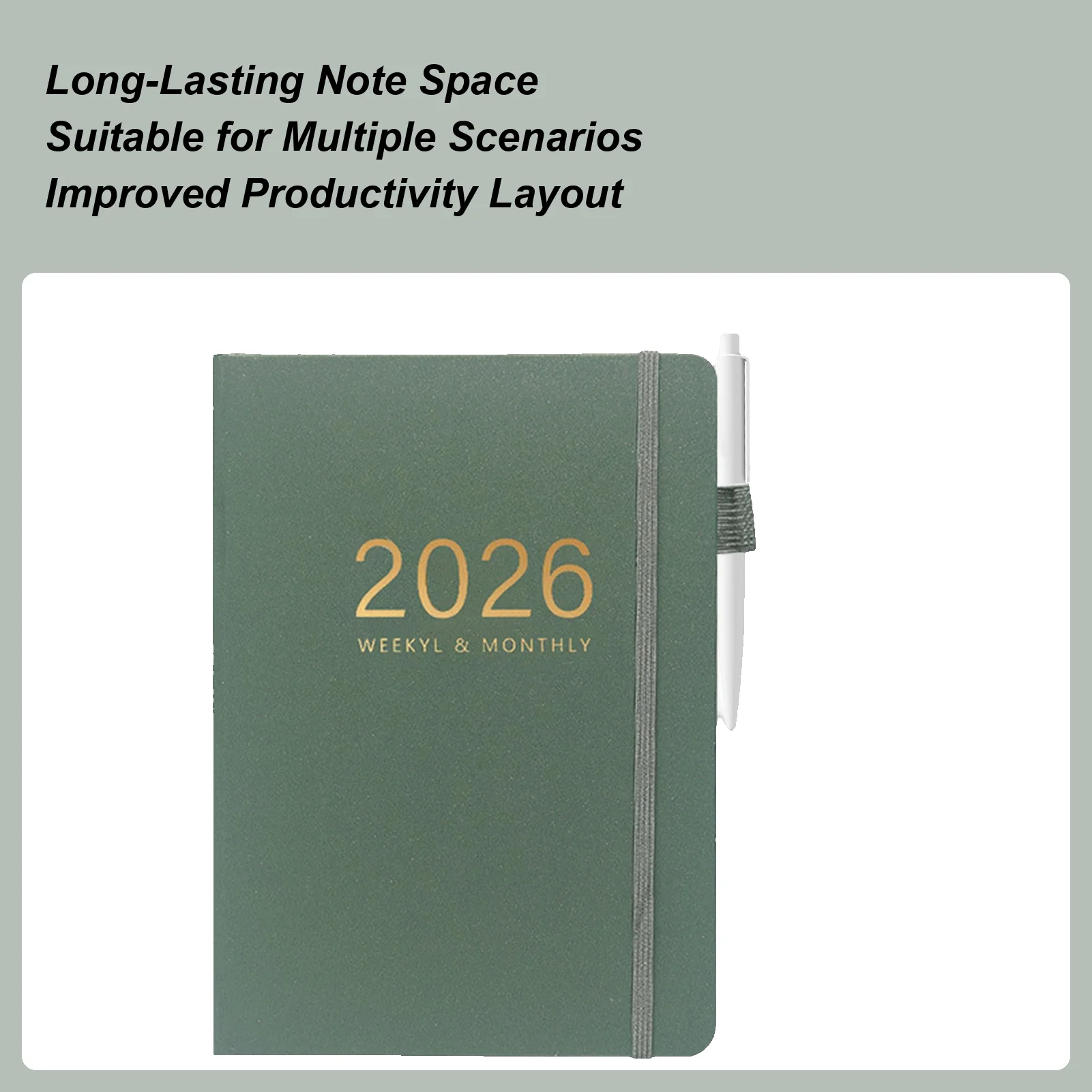 A5-Notizbuch 2026, tägliches Tagebuch, 144 Blatt, Hardcover-Notizbuch, A5-Kalender für Reisen, College, Abschlussfeier, Zuhause, Geschäft, Arbeitsplatz