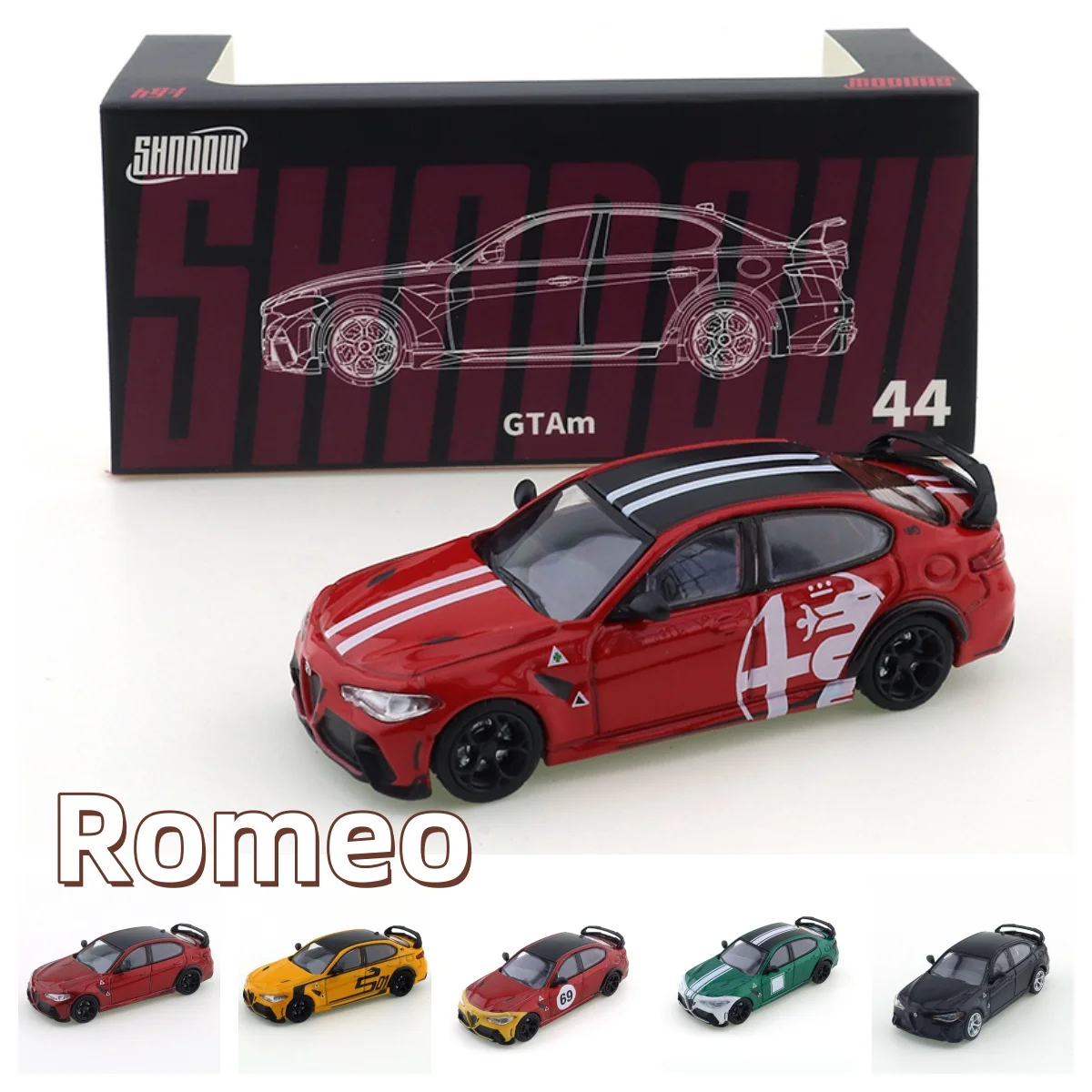 

DCT Shadow 1/64 Alfa Romeo Juliet GTAm Alloy Car Model Collection Male Simulation Ornament Toy