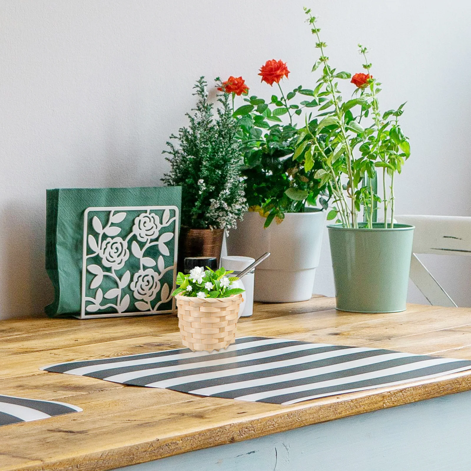 

5 Pcs Pantry Storage Baskets Centerpieces Woven Home Household Decor Craft Desk Small Crafting