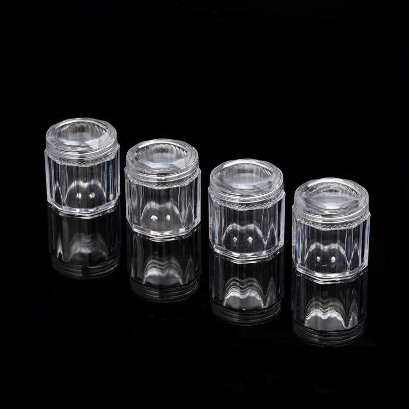 500Pcs 10G Octagonal Bottles Mini Diamond Cream Jars Cosmetics Packed Case Travel Pack Test Pack Cream Box