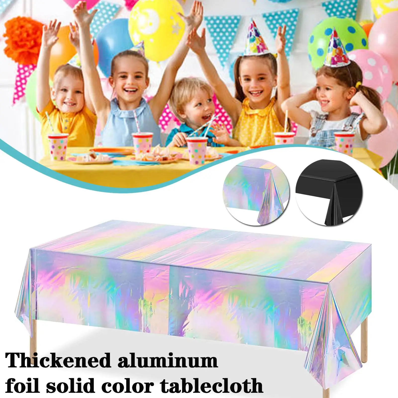 1PC Plastic Tablecloths 137 X 274 Cm Shiny Disposable Rectangle Table Covers For Birthday Bridal Wedding Christmas Decor