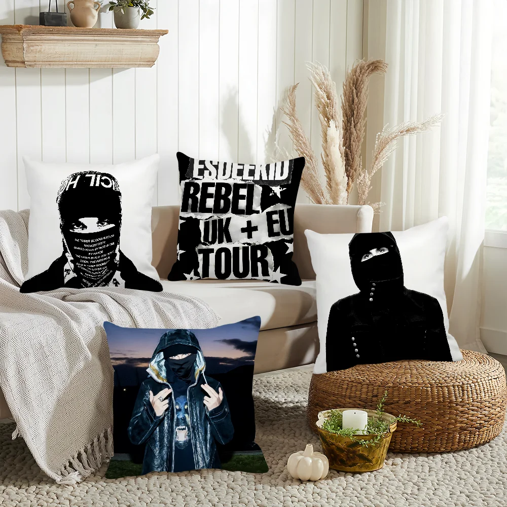 Rapper EsDeeKid Rebel Kissenbezug, Heimkissenbezug, geeignet für Büro, Sofa, Auto, geeignet für alle Jahreszeiten