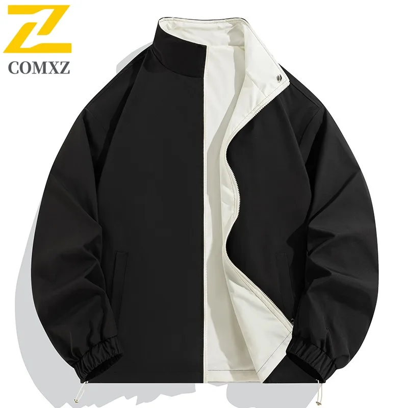 

COMXZ Men Autumn New Jacket Premium American Style Motorcycle Coat Casual Outdoor Riding Wind Resistant Lightweight Coats