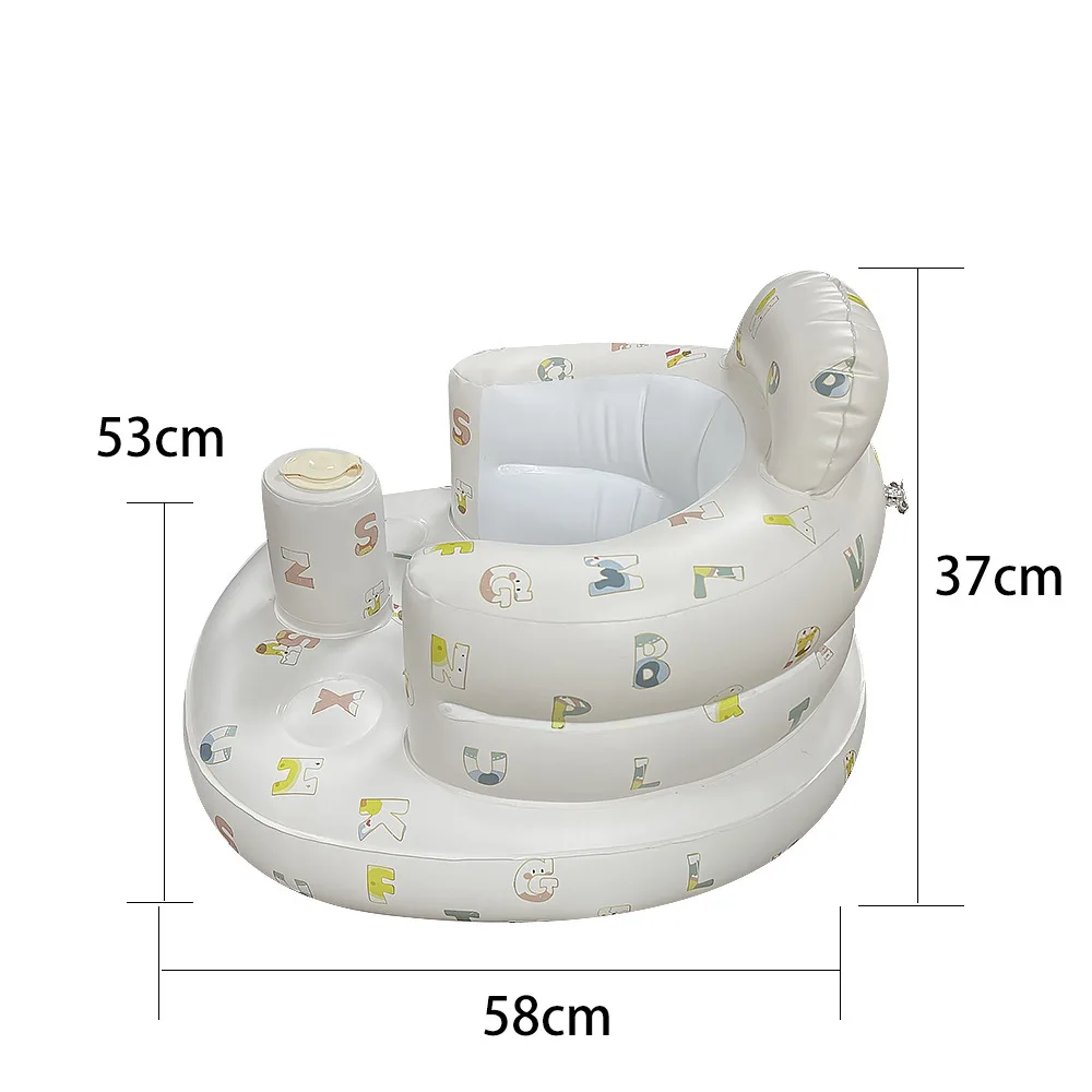 Asiento inflable multifuncional de PVC para bebé, asiento inflable para baño, sofá para aprender a comer, silla de cena, taburete de baño, accesorios de fotografía