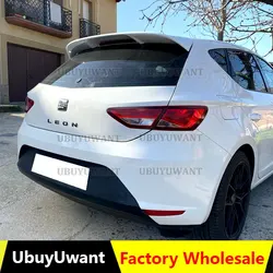 For Seat LEON MK3 MK3.5 5F FR Style Hatchback Spoiler 2012-2020 ABS Material Rear Roof Lip Spoiler For Car Tail Wing Decoration