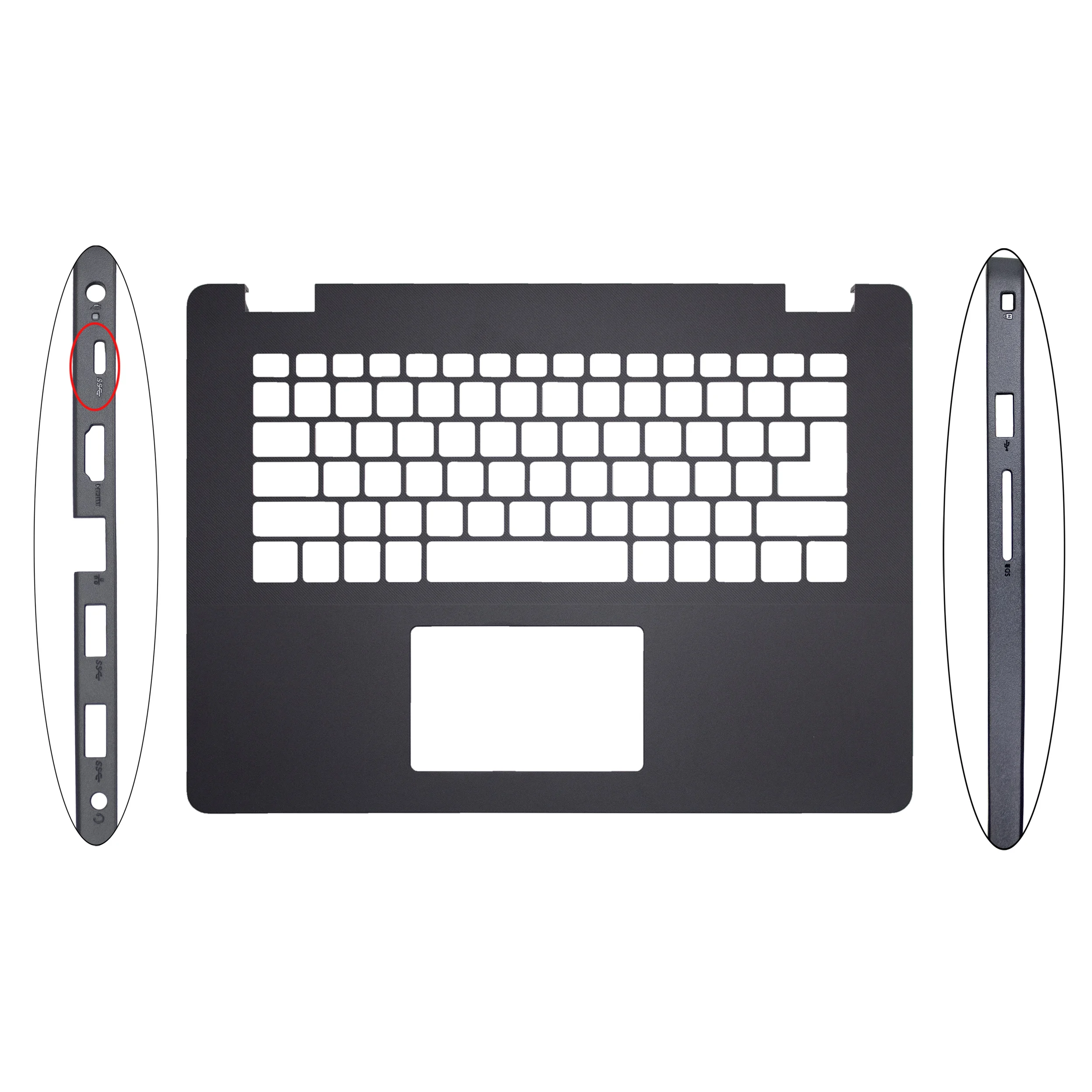 New For Dell Vostro V3400 V3401 V3405 Keyboard Palmrest Bottom Case Laptops Cover 0CX6T3 0GR6XD