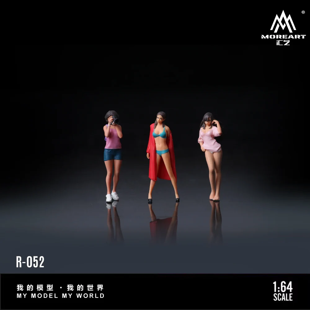 

More Art 1:64 Photography Model Doll Set, Resin Decoration Figure Model for Gift&Display&Collection