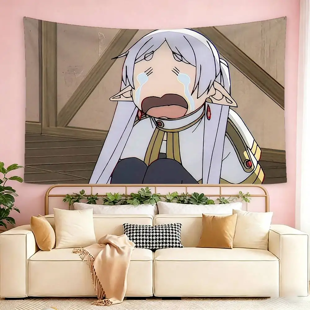 Frieren Anime Beyond Journeys End Flags Suitable For Party Club Outdoor Interior Wall Decoration Banner Fans Gift