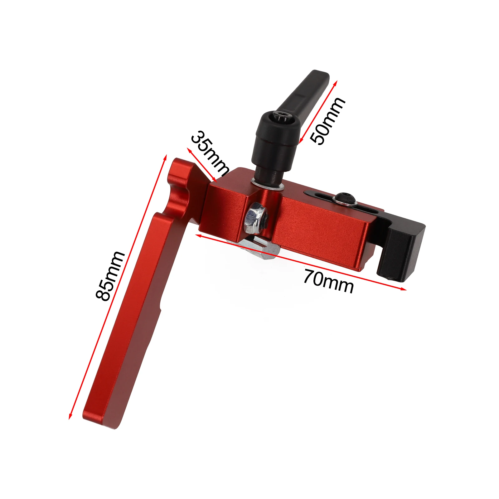 /Red /Aluminium /Alloy T-rail Miter Track 75 Type T-slot T-track For Router Fence Table Saw Woodworking Backer Saw Tool