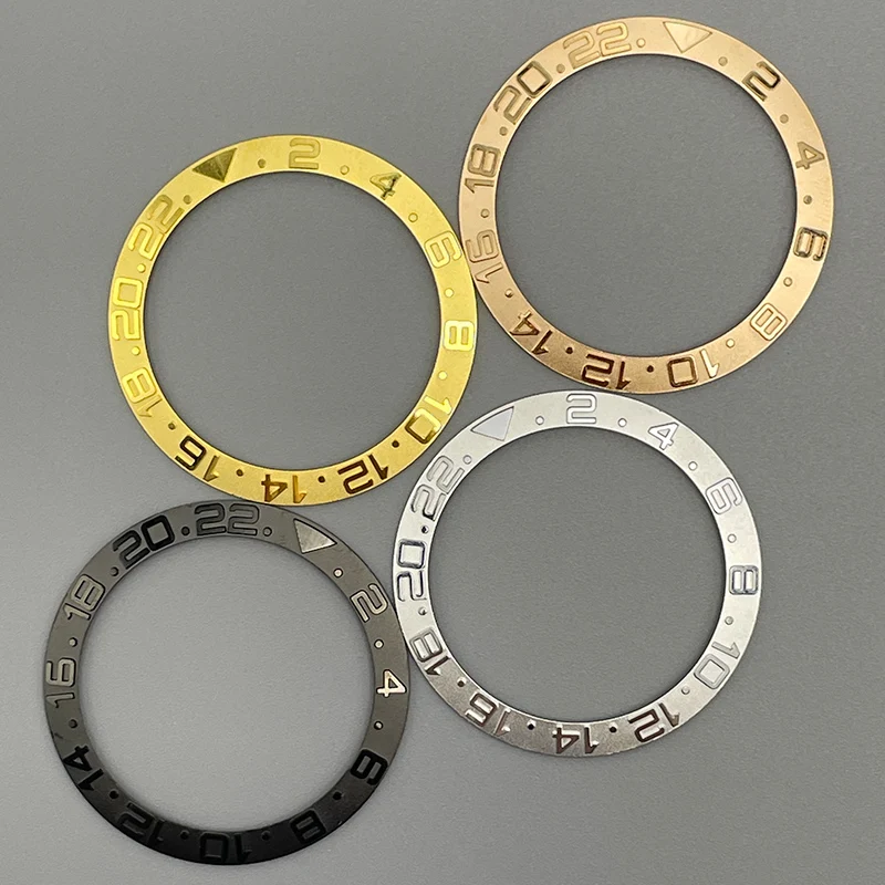 

38mm×30.6mm Curved Metal Bezel Insert Ring Fits SKX007 SKX009 GMT SRPD Watch Case NH35 NH36 Movement Men Watch Replace Parts