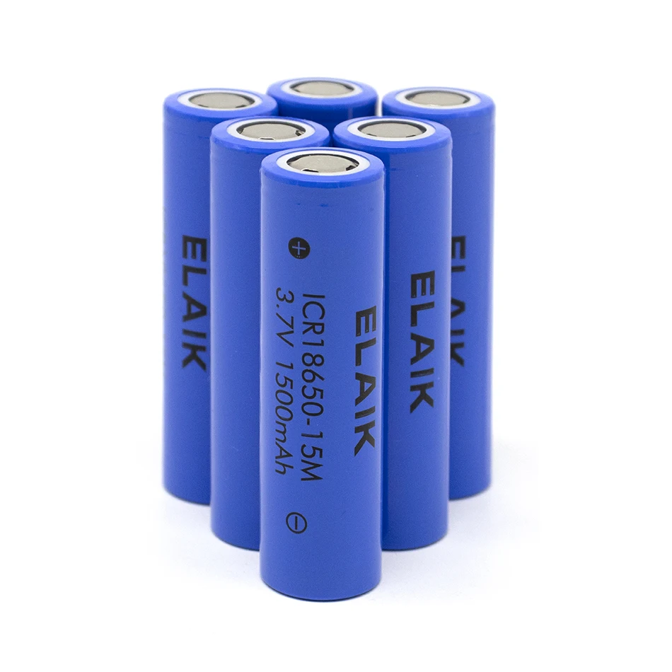 4 szt. 3.7V ICR18650-15M 1500mAh cyfrowy akumulator litowy nadaje się do mała latarka, mały wentylator baterii