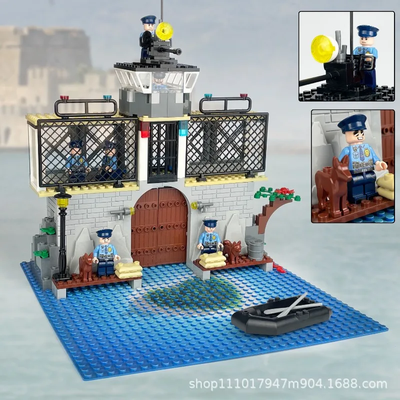 MOC42123 Zeegevangenis celscène politie gangster bouwsteen beeldje speelgoedset kinderverjaardagscadeau kerst