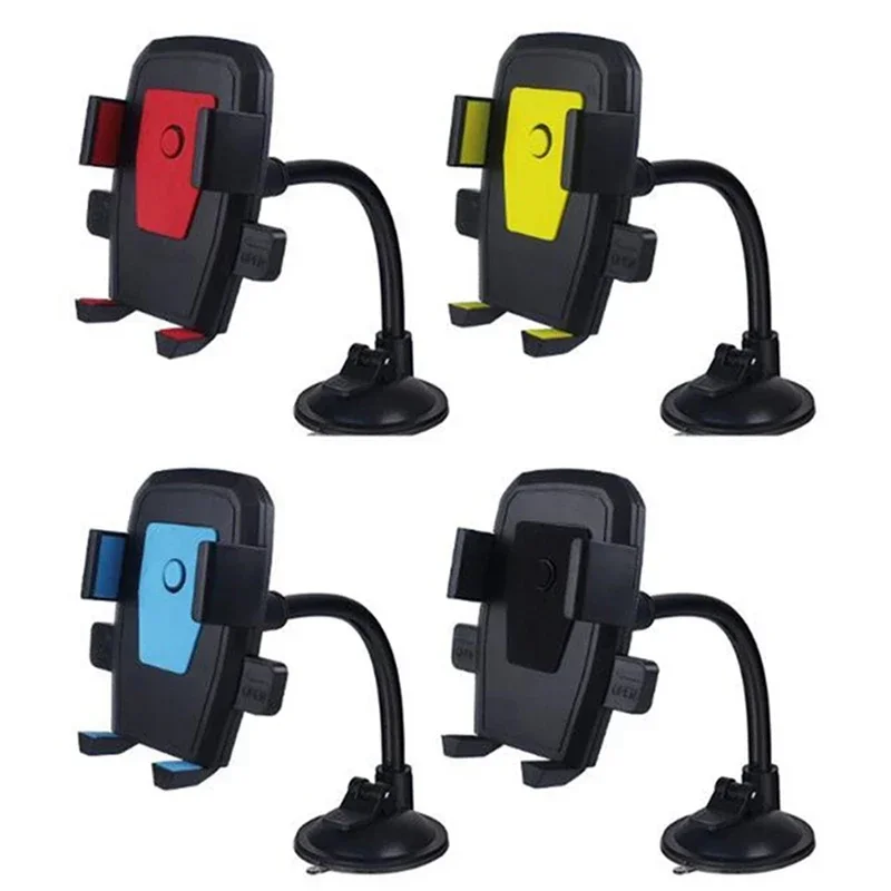 Car Windshield Phone Holder 360° Rotating Suction Cup Automatic Lock Car Accessory for All Smartphones