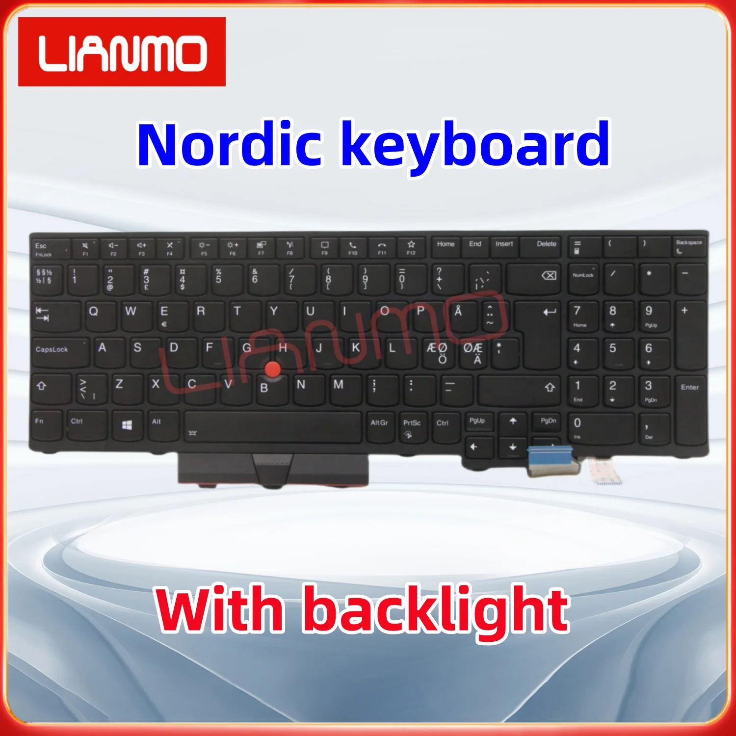 Cocok untuk keyboard Lenovo ThinkPad P15V Gen1 Gen2 T15P Gen1 Gen2 Italia/Norwegia/Nordik/Swedia/Turki