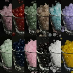 8mm Round Glass Beads for Crafting DIY Bracelet Necklace Accessories