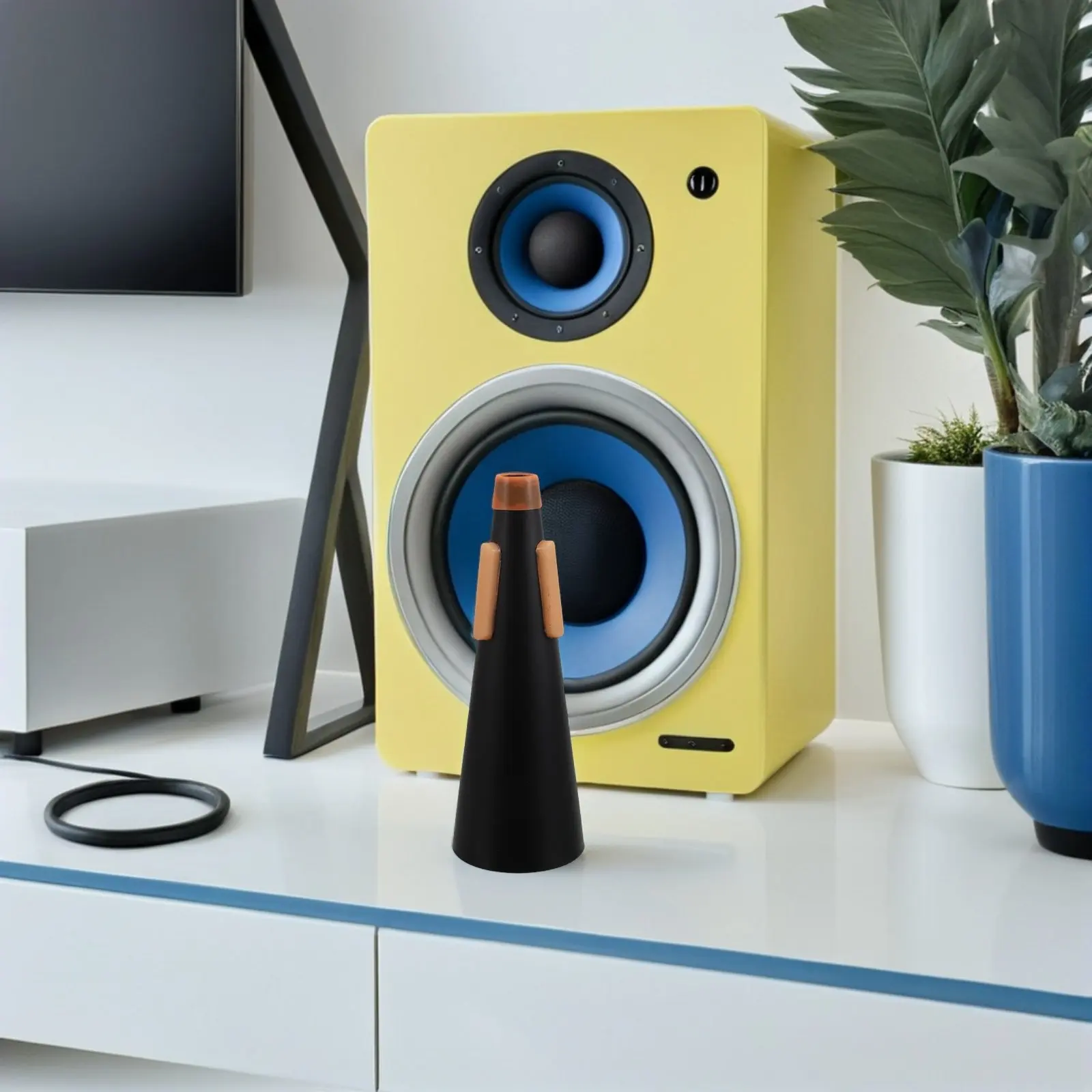 

Conical Trumpet Practice Mute Brass Sound Dampening Night Apartment Use Reduces Noise Silent Trumpet Accessory for Students