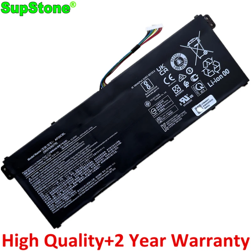 Supstone Ap20cbl Bateria do Portátil para Acer Chromebook 315 Cb3154h511 C734cb514cb315c815 Swift Sf314r55500uaspire A515-5