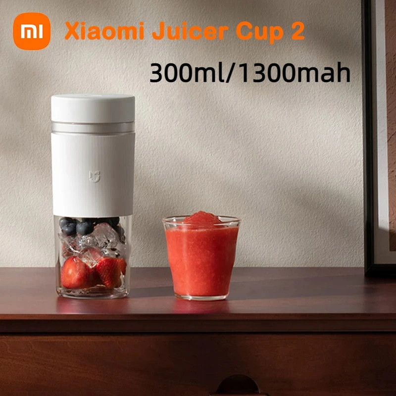 Xiaomi Mijia Portable Juicer Cup 2 Fruit Blender Machine Mini Electric Mixer Ice Crusher Juicing Kitchen Food Processor