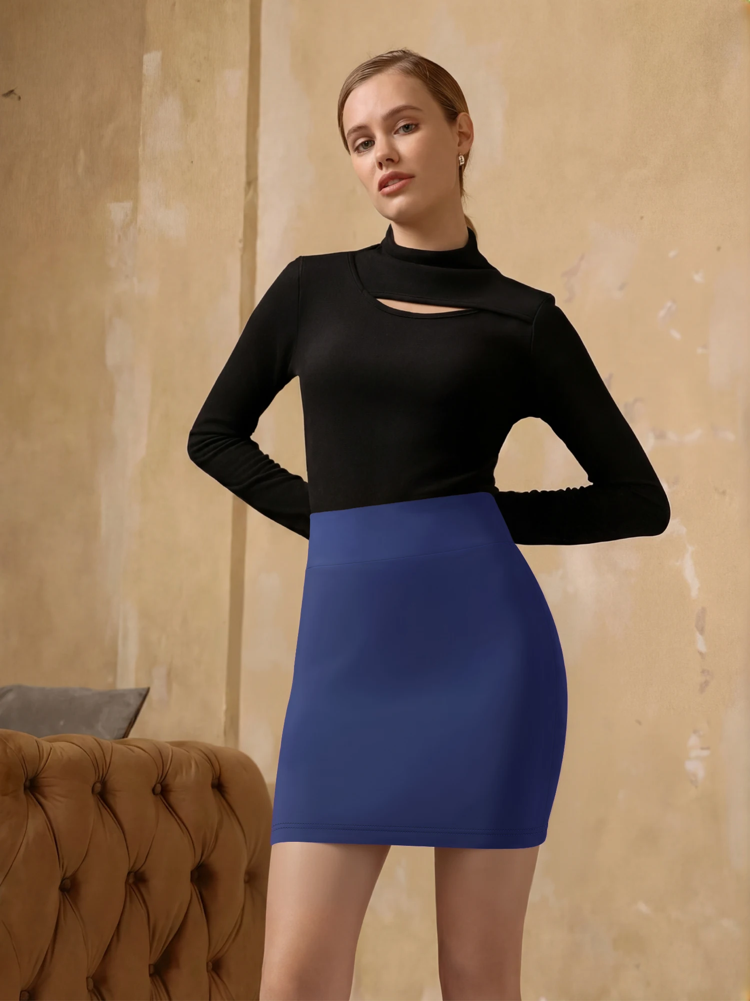 Figure-Hugging Bodycon Mini Skirt, Back Split Cut, Nightclub Dating & Cocktail Party OOTD