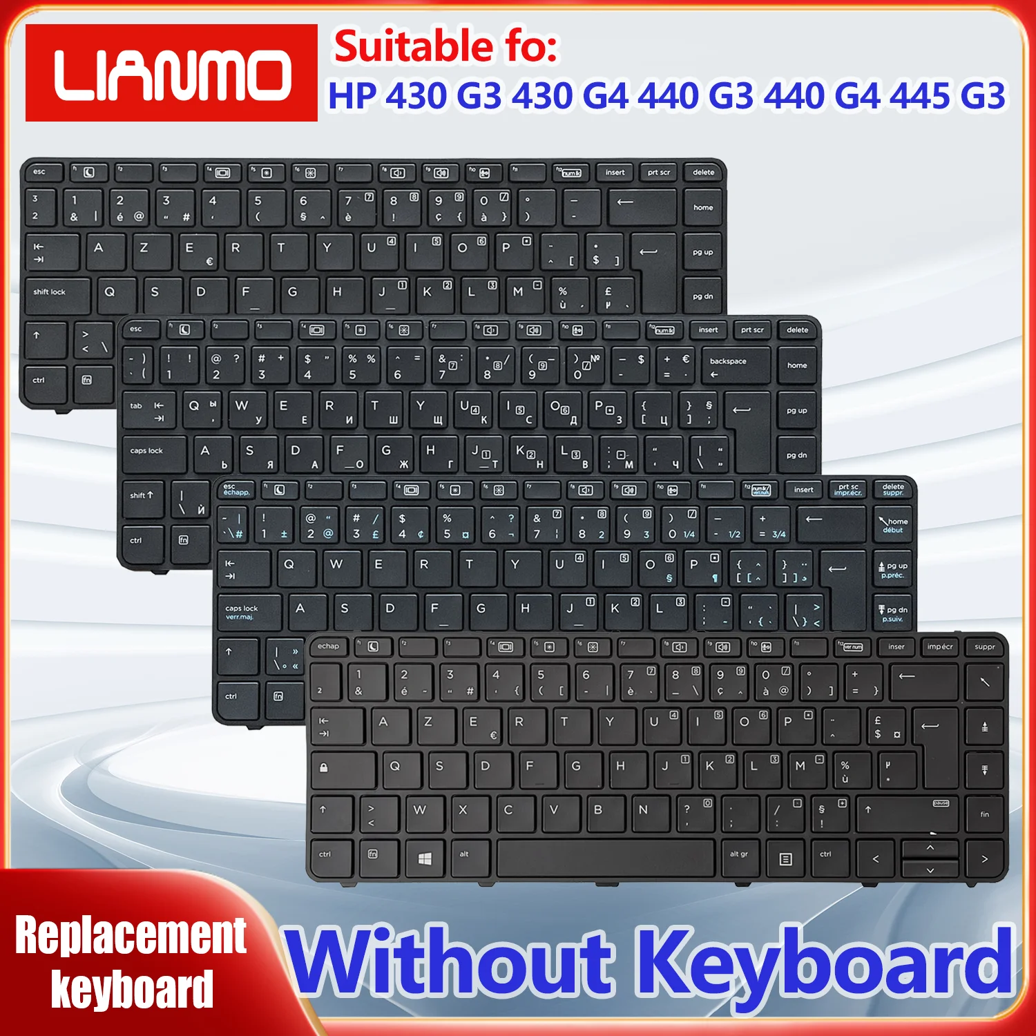 

Japanese/Latin Spanish/Norwegian/UK/US layout for HP 430 G3 440 G3 445 G3 430 G4 440 G4 Without backlight keyboard