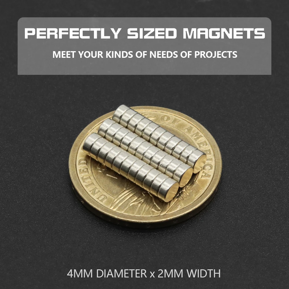 Superstarker runder Neodym-Magnet NdFeB N35, starker Permanentmagnet für Kühlschränke, verschiedene Größen 2x2/4x2/5x1/6x2/8