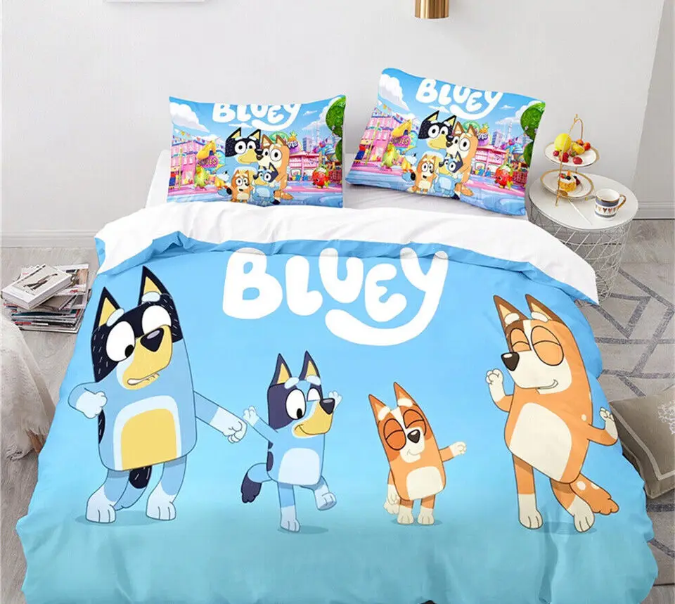 Animated Cartoon Bedding Set For Kids Bedroom 100% Polyester Various Sizes For Decoration Super Soft And Comfortable Quilt Cover