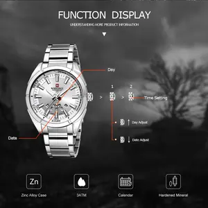 Naviforce Classic Casual Clock für Männer Edelstless Teel Sport Dwater Proof Water Watches Quartz Data Display Uhr Watch Men's Watch 10 Hauptverkaufswand für die Akademie - №8