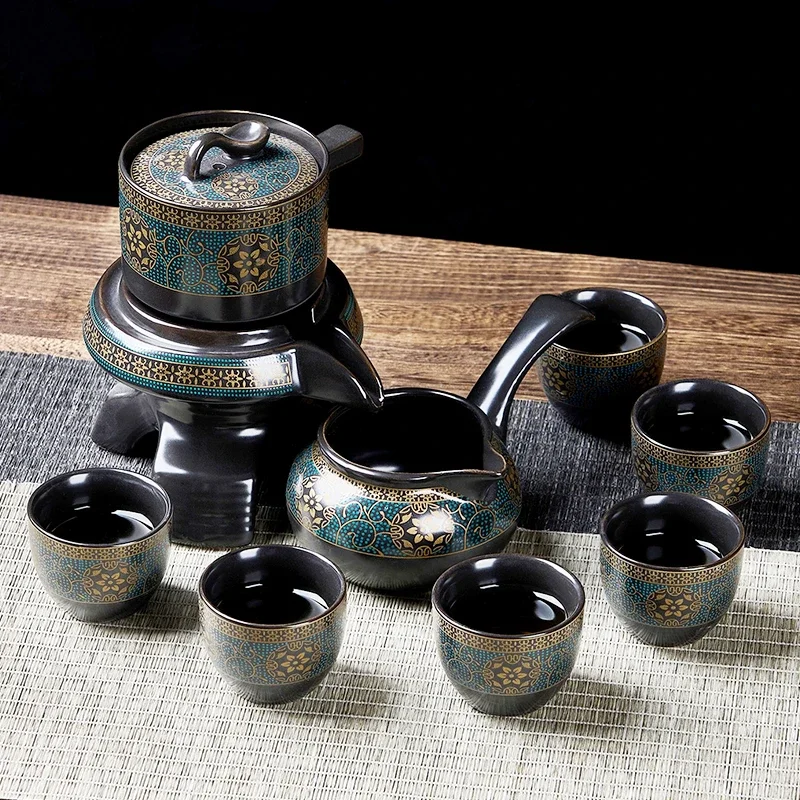 

Ceramic automatic tea set, home living room Kung Fu tea set office minimalist tea set outdoor Kung Fu tea set, high-end gift