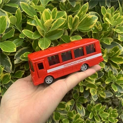 New product,1:64 alloy pull back acousto-optic bus toy,exquisite Fire bus model,Children's toy car,free shipping