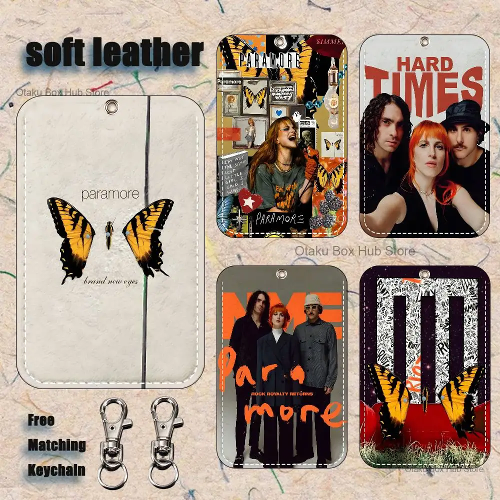 

Band P-Paramore Holder Keychain For Bank Business Work Card Holder Student Card Protective Case Bus Card