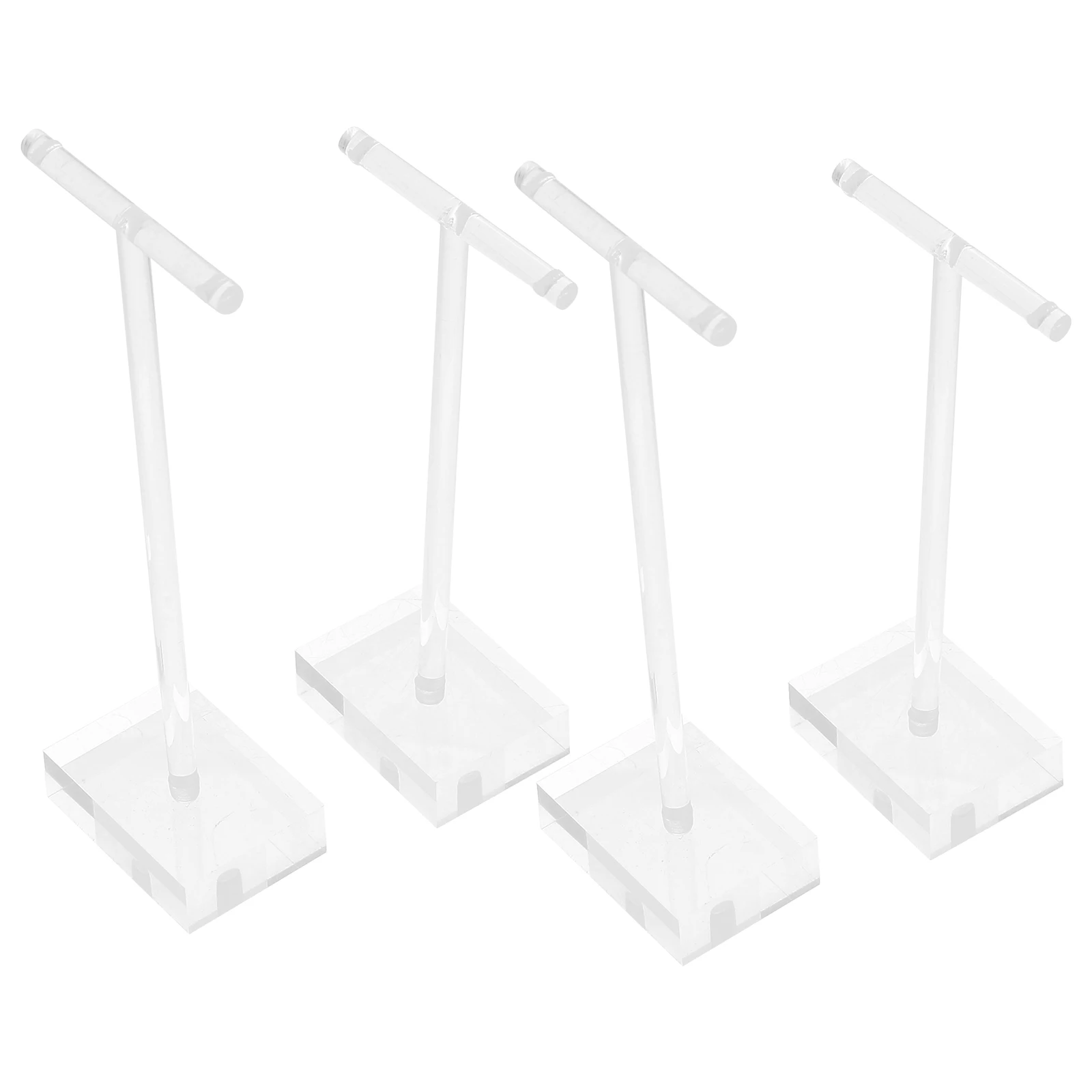 

4pcs Acrylic Earring Holder T-Shaped Jewelry Display Stand Necklace Rack For Home Office Organizer Storage Earrings