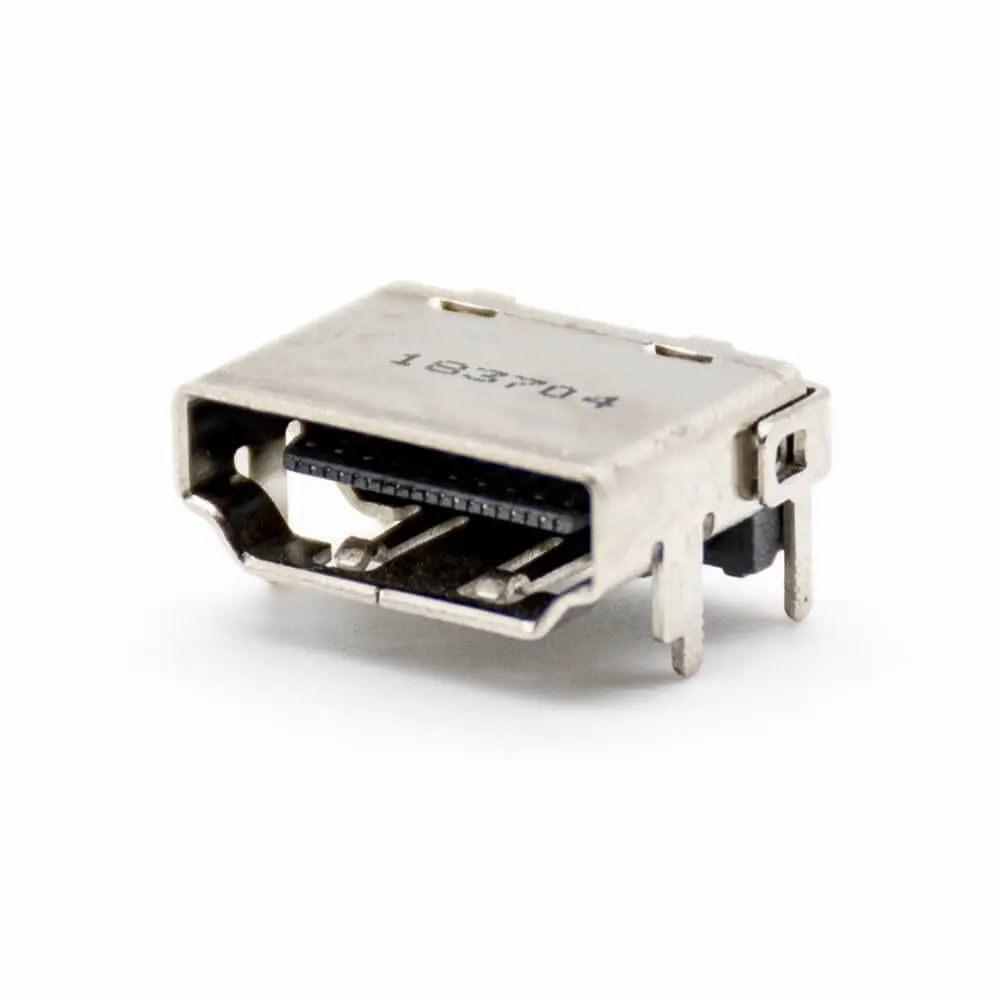 HDMI Female SMT Connector 90° Right Angle Type A PCB Mount 19 Pin High Speed