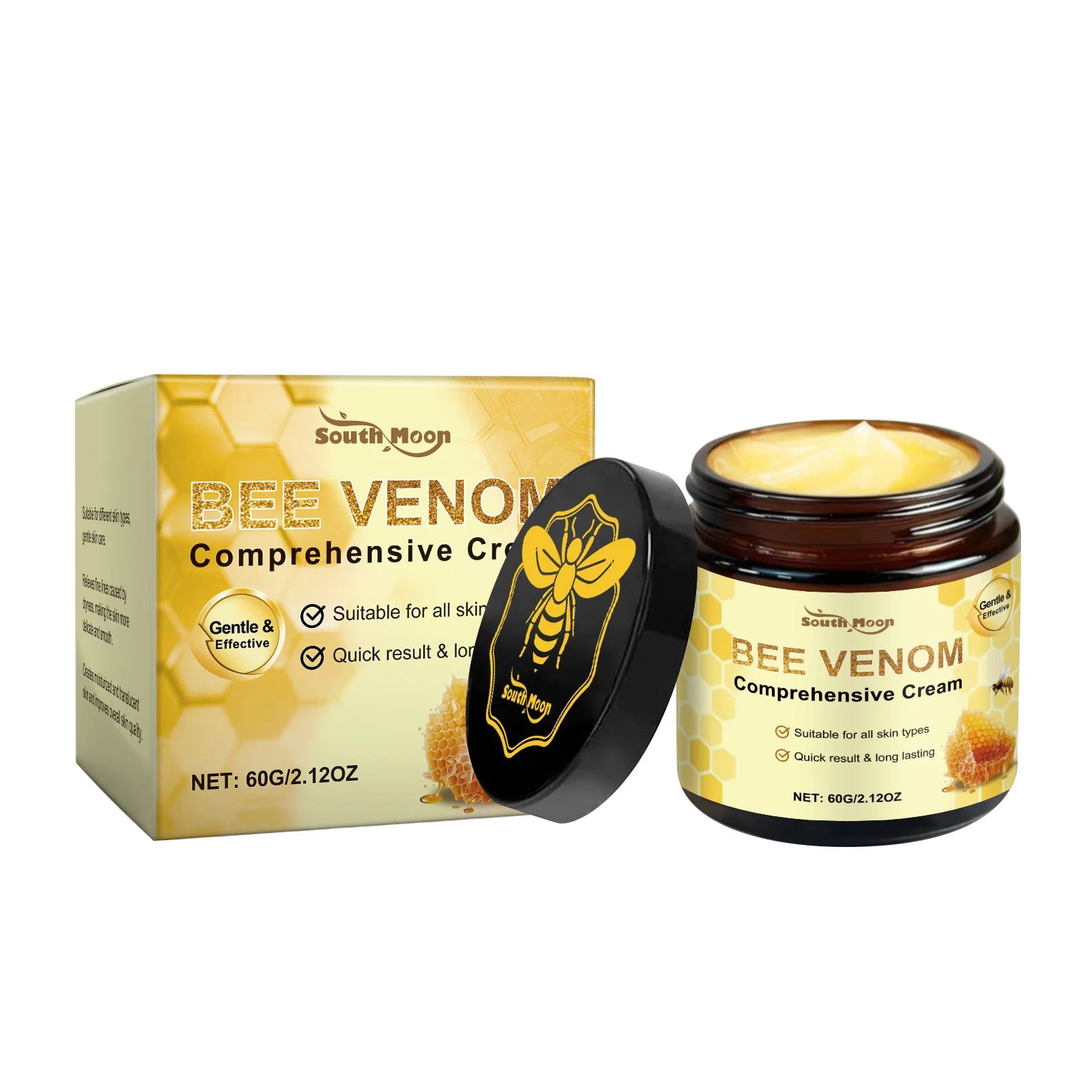 Crème hydratante pour la peau au venin d'abeille, nourrit la sécheresse, Anti-Cellulite, raffermissant, éclaircissant, lissant, crèmes de soins pour le corps et le visage, Non grasse